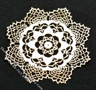 (image for) Miniature Flower Design Laser Cut Doily for Dollhouses