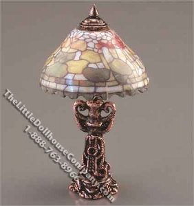 (image for) Dollhouse Scale Model Non-Functional Fruit Shade Table Lamp
