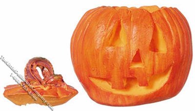 (image for) Miniature Jack O'Lantern Pumpkin for Dollhouses