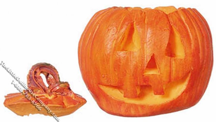 (image for) Miniature Jack O'Lantern Pumpkin for Dollhouses