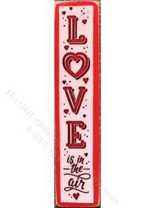 (image for) Miniature 'Love is in the air' Porch Board for Dollhouses