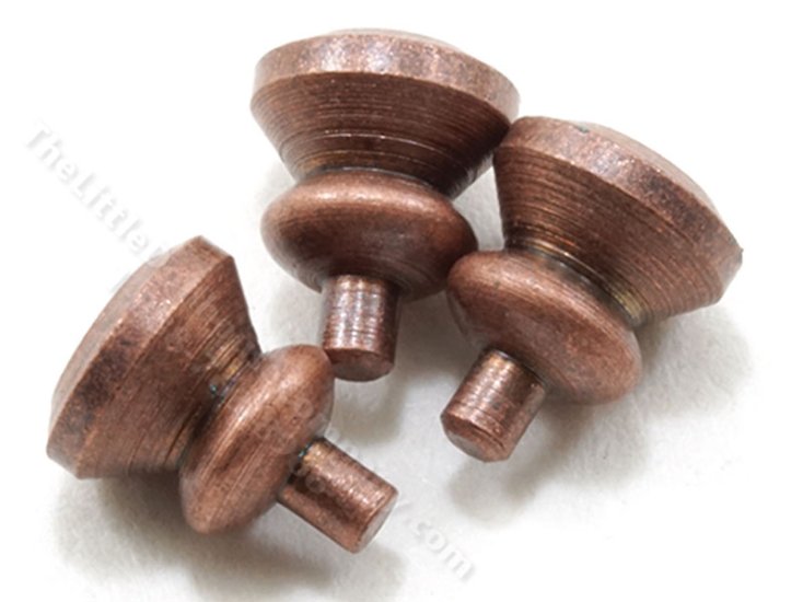 (image for) Oil-Rubbed Bronze Round Knobs for Dollhouse Scale Models (6/pk)