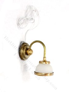 (image for) Miniature Pair of Goose Neck Wall Sconces for Dollhouses
