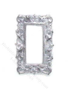 (image for) Miniature Ornate Silver Picture Frame for Doll Houses
