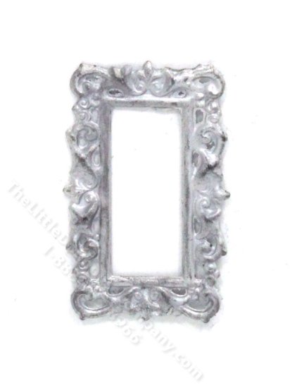 (image for) Miniature Ornate Silver Picture Frame for Doll Houses
