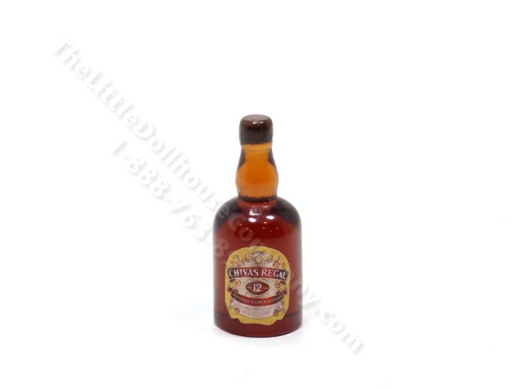 (image for) Miniature Aged Chivas Regal Whiskey Bottle for Dollhouses