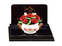 (image for) Porcelain Bowl with Red Rose Bouquet