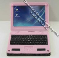 (image for) Dollhouse Scale Model Pink Laptop