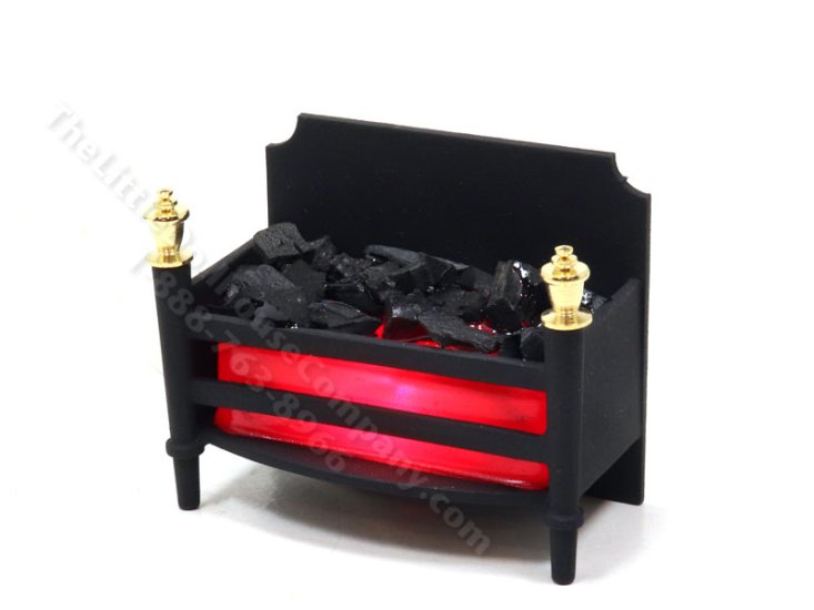 (image for) Miniature 12-Volt Fireplace Insert for Dollhouses