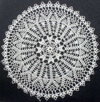 (image for) Miniature Handmade Lace Round Doily for Dollhouses