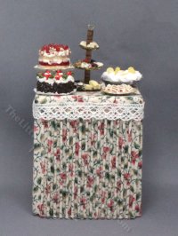 (image for) Vintage Miniature Dessert Table for Dollhouses