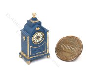 (image for) Miniature Victorian Style Bracket/Mantel Clock - Blue