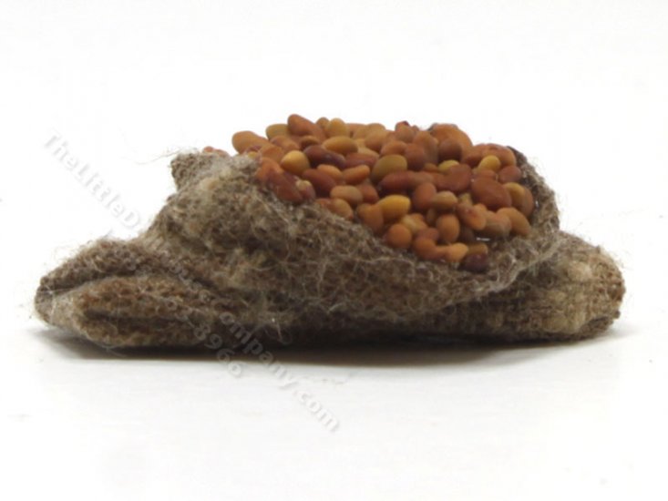 (image for) 1:24 Scale Miniature Flat Sack of Grain by Charlotte Willmott
