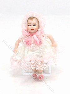 (image for) Miniature Baby Doll in a Lace Dress