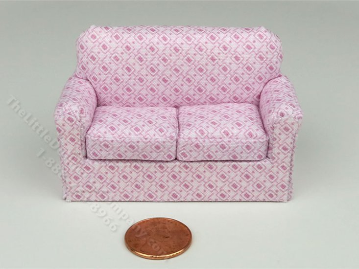(image for) 1:24 Scale Miniature Sugar Squares Sofa for Dollhouses