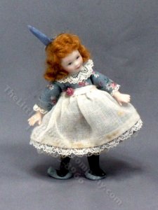 (image for) Miniature Porcelain Girl in a Floral Dress