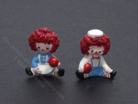 (image for) Miniature Raggedy Ann & Andy Figurines for Dollhouses