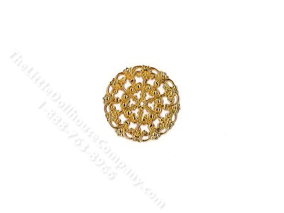 (image for) Miniature Gold Ceiling Medallion for Dollhouses