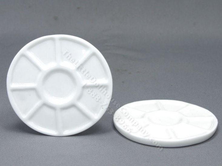 (image for) Miniature Modern White Ceramic Divided Party Platter