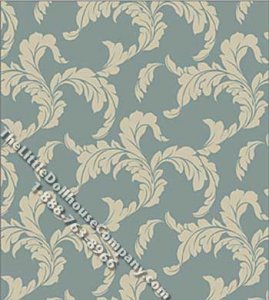 (image for) Regency Acanthus Pattern Miniature Wallpaper for Dollhouses