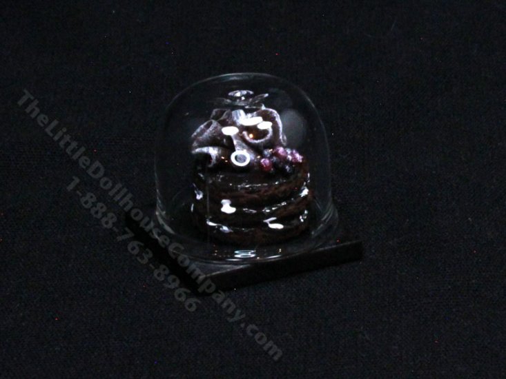(image for) Miniature Triple Chocolate Truffle with Dome for Dollhouses
