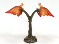 (image for) Miniature Bronze Amber Gradient Quail Top Lamp by Jim Pounder