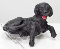 (image for) Dollhouse Scale Model Sitting Black Labrador