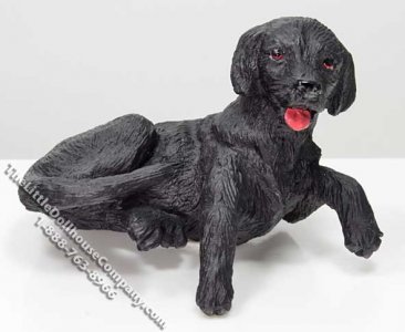 (image for) Dollhouse Scale Model Sitting Black Labrador