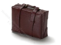(image for) Miniature Leather Suitcase for Dollhouses - Medium