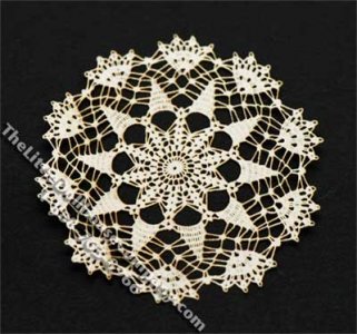(image for) Miniature Full Scale Round Laser Cut Doily for Dollhouses