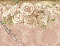(image for) Dollhouse Scale Model Wallpaper Rose Damask Pattern