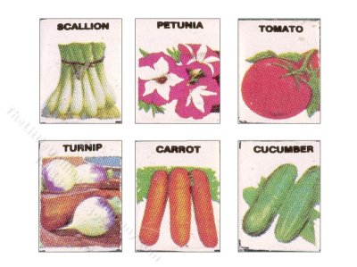(image for) Miniature Seed Packets for Dollhouses (6pcs)