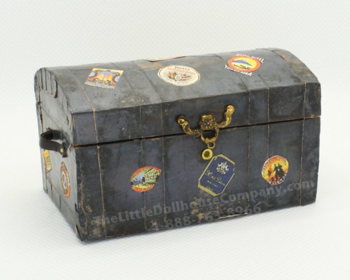 (image for) Miniature Metal Steamer Round Top Trunk