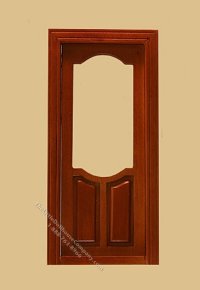 (image for) Miniature Stannford Exterior Door Walnut for Dollhouses