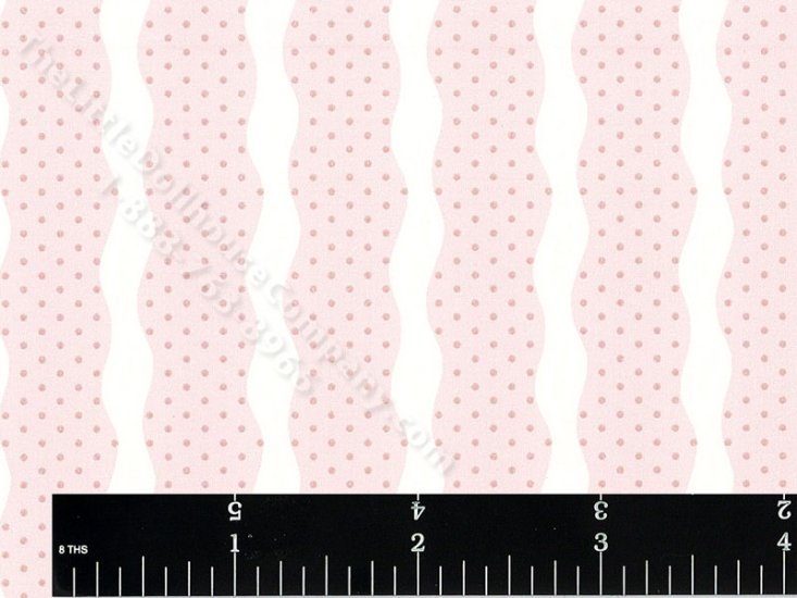 (image for) Pink Dot and Icing Stripe Miniature Wallpaper for Dollhouses