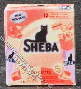 (image for) Miniature Box of Cat Food for Dollhouses