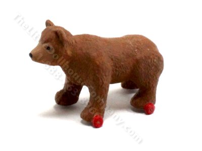(image for) Miniature Bear on Rollerskates for Dollhouses