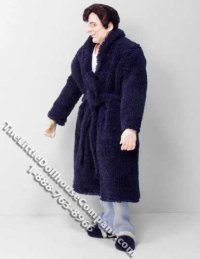 (image for) Miniature Chris Doll in Blue Robe for Dollhouses
