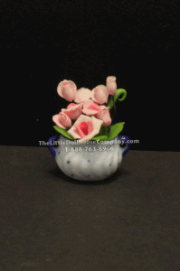 (image for) Dollhouse Miniature Pink Roses