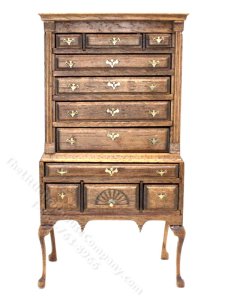 (image for) Miniature Walnut Highboy for Dollhouses