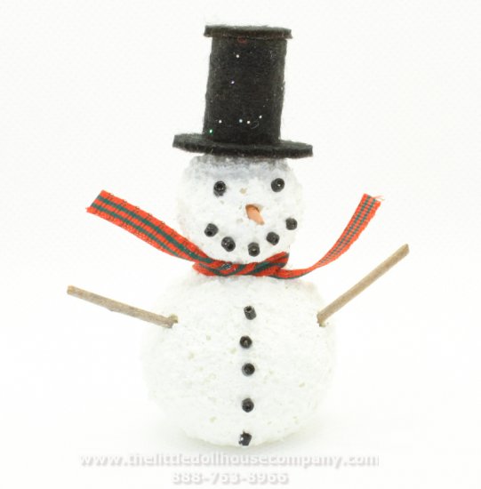 (image for) Miniature Dollhouse Snowman 3" Tall