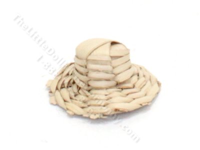 (image for) Miniature Doll's Doll Straw Hat for Dollhouses