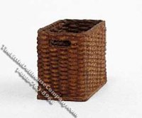 (image for) Miniature Tall "Wicker" Basket for Dollhouses