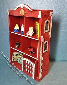(image for) Miniature Fire House Bookcase Kit for Dollhouses