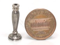 (image for) Miniature Fluted Solid Sterling Silver Candlestick by Don Henry