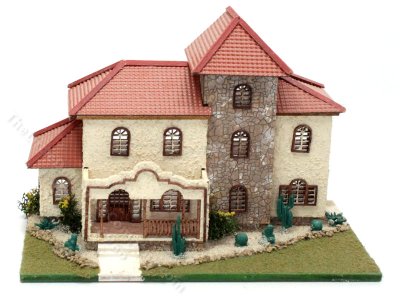 (image for) 1:144 Scale South Western Assembled Dollhouse