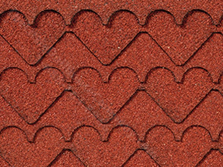 (image for) Dollhouse Scale Model Red Heart Asphalt Shingles