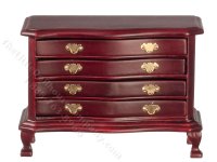 (image for) Miniature Mahogany Chest of Drawers for Dollhouses