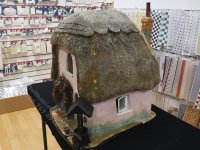 (image for) Assembled Vintage Pink Tudor Cottage Dollhouse