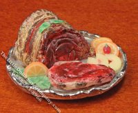 (image for) Dollhouse Scale Model Tray of Roast Ham